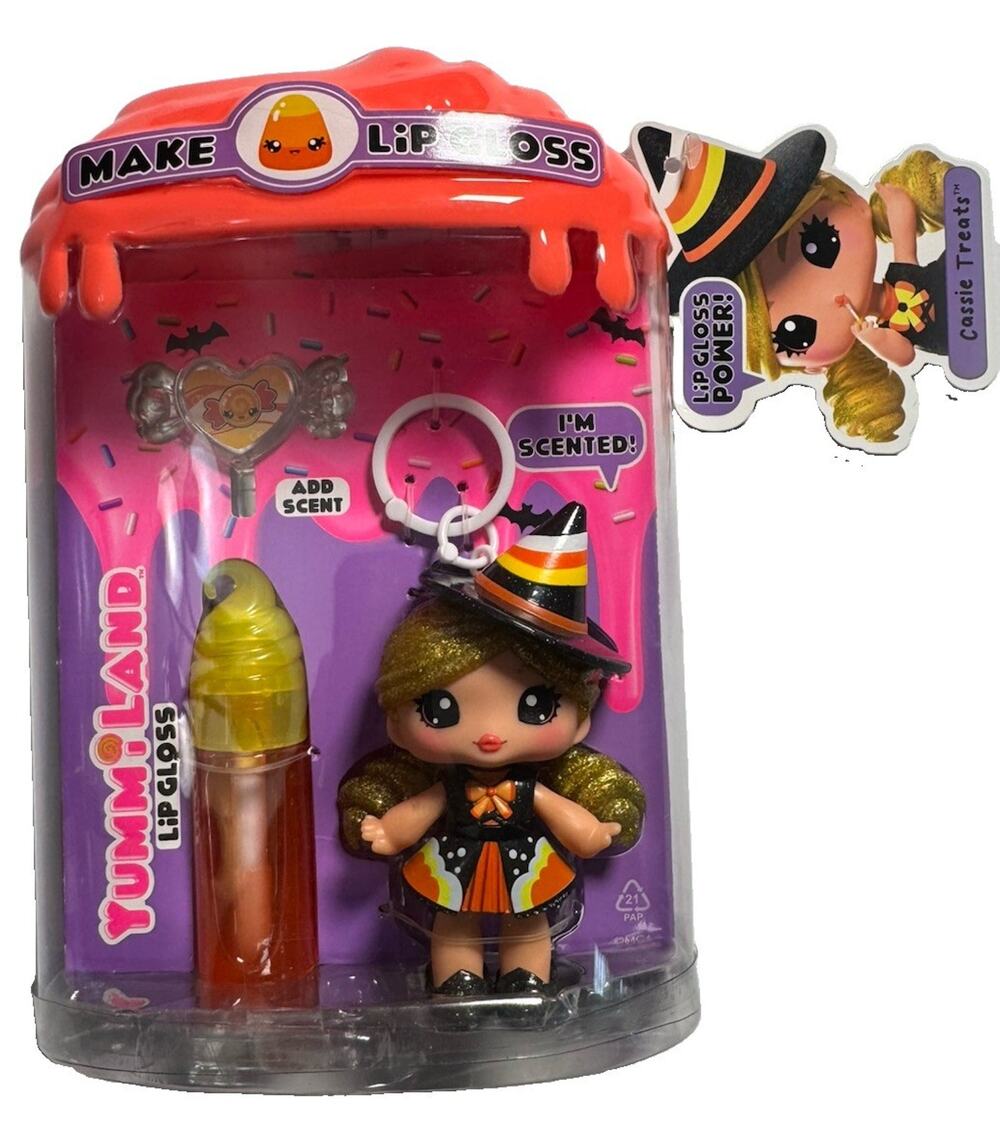 Yummiland Cassie Treats Halloween Lip Gloss Doll Scented DIY Set MGA New